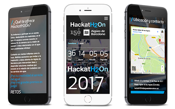 Web HackatH2On de Aigües de Barcelona